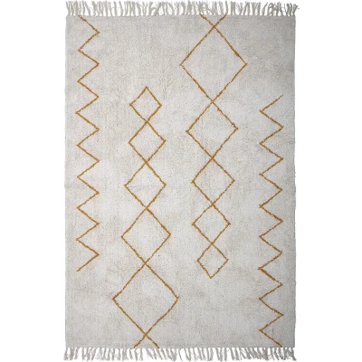 Afbeelding van Bloomingville Huso Rug Cotton Yellow Vloerkleed