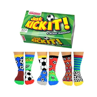 Afbeelding van Voetbal Jongenssokken Mismatched in Geschenkset Maat 30 39