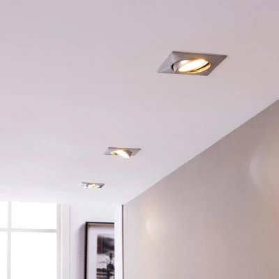 Afbeelding van Lindby LED downlight 3 lichts Kunststof, glas, metaal H: 2.8 cm chroom, transparant Inclusief lichtbronnen