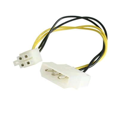 Afbeelding van Kabels: Stroomkabels: Stroom: extern: StarTech 15cm LP4 to P4 Power Cable Adapter