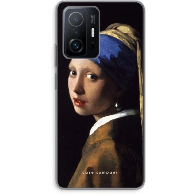 Afbeelding van Case Company® hoesje geschikt voor Xiaomi 11T The Pearl Earring Soft Cover Telefoonhoesje Bescherming aan alle Kanten en Schermrand