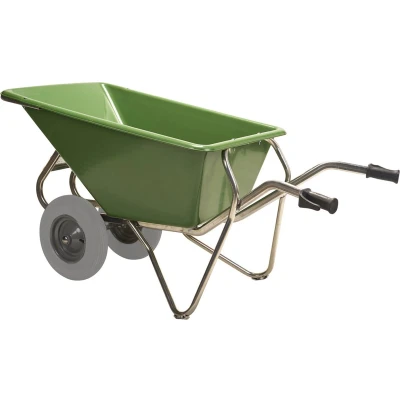 Afbeelding van Matador Kruiwagen Noka 160l, Polypropyleen Bak Groen, Frame Aluminium, Luchtband