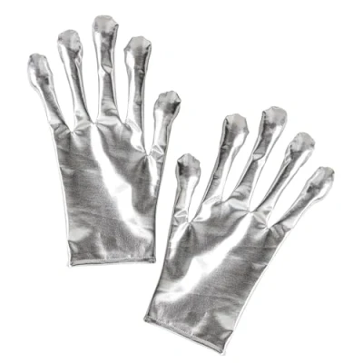 Afbeelding van W WIDMANN MILANO Party Fashion 68597 buitenaardse handschoenen, zilver, ruimte, carnaval, themafeest
