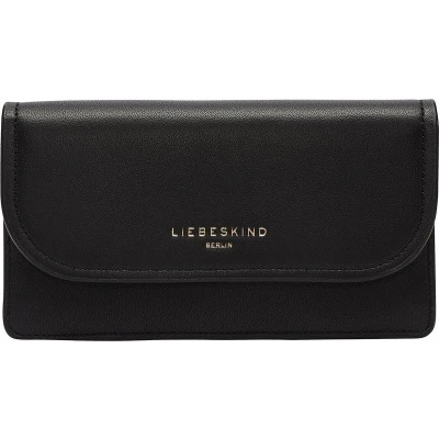 Afbeelding van LIEBESKIND BERLIN Leren Portemonnee Melli Kodiaq Sheep Slam Wallet Black Zwart