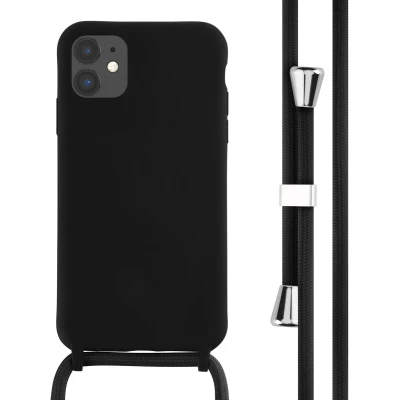 Afbeelding van imoshion Siliconen hoesje met koord voor de iPhone 11 Zwart