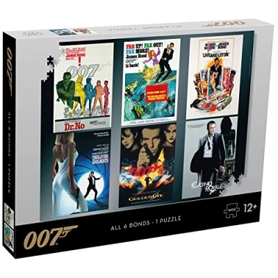 Afbeelding van Winning Moves James Bond Puzzel 1000 stukjes Alle Debuut Posters
