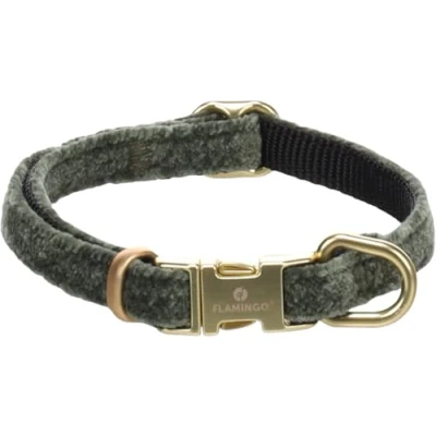 Afbeelding van Flamingo Hond Halsband Saba Groen Xs 20 35cm 10mm
