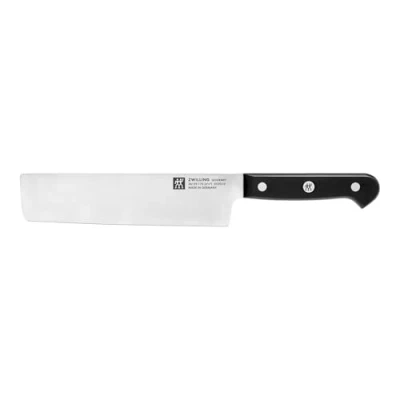 Afbeelding van ZWILLING Gourmet Nakiri mes, 17 cm, speciaal roestvrij staal, ergonomische handgreep van kunststof, zwart, gemaakt in Duitsland