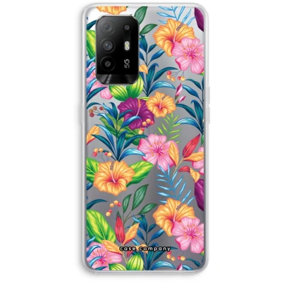 Afbeelding van Case Company® hoesje geschikt voor Oppo A94 5G Tropisch 2 Soft Cover Telefoonhoesje Bescherming aan alle Kanten en Schermrand