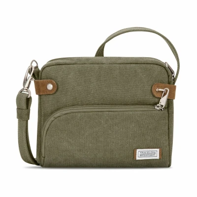 Afbeelding van Travelon Amerikaans, klassiek, modern erfgoed, Salie, Heritage kleine anti diefstal schoudertas