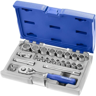 Afbeelding van EXPERT E031805 twaalfkantdoppenset 3/8 metrisch in koffer 22 delig