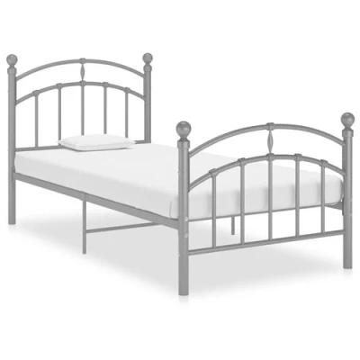 Afbeelding van Bedframe metaal grijs 90x200 cm