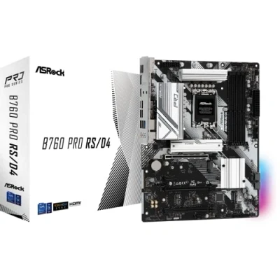 Afbeelding van ASRock B760 Pro RS/D4 Moederbord Socket Intel 1700 Vormfactor ATX chipset Intel®