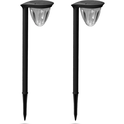 Afbeelding van FlinQ 2 PACK Multifunctionele Solar Tuinlamp met Sensor