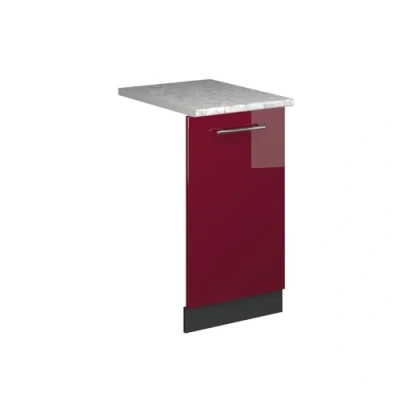Afbeelding van Vicco Fame LineVoorpaneel vaatwasser 45 cm , WB Marmer Bordeauxrode hoogglans