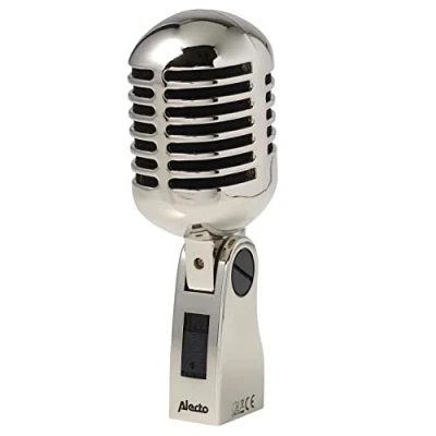 Afbeelding van Alecto UDM 60 Retro microfoon, chroom Chrome