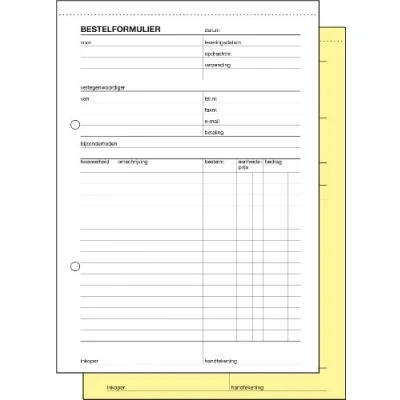 Afbeelding van Bestelformulier Sigel Expres A5 zelfkopierend 2x50 blad
