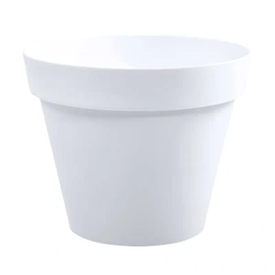 Afbeelding van Bloempot Toscane kunststof wit D30 x H26 cm 10 liter Bloempotten/plantenpotten