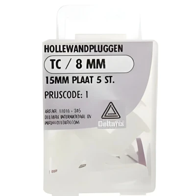 Afbeelding van Deltafix Hollewandpluggen 15 mm plaat TC/x8 5 stuks