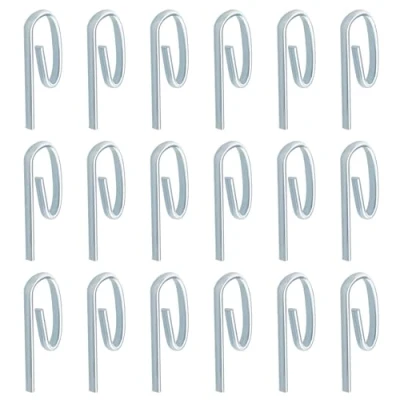 Afbeelding van SG Store 100 stuks metalen haken voor deurgordijnen, raamgordijnen, douchegordijnen, decoratieve gordijnen, 25 x 10 mm, zilver