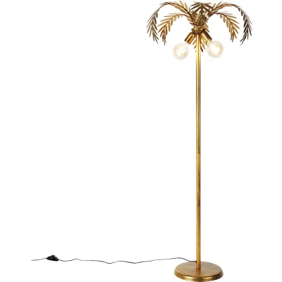 Afbeelding van QAZQA Smart vloerlamp goud 156cm incl. 2 Wifi G95 Botanica