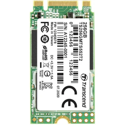 Afbeelding van Transcend MTS552T2 256 GB SATA M.2 SSD harde schijf 6 Gb/s Industrial TS256GMTS552T2