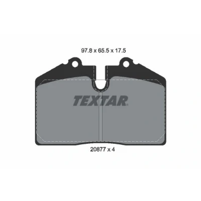 Afbeelding van TEXTAR 2087708 Remblokkenset Geschikt voor slijtage waarschuwingscontact PORSCHE: 944 Coupe, 911 Convertible, AUDI: 80 B4 Avant