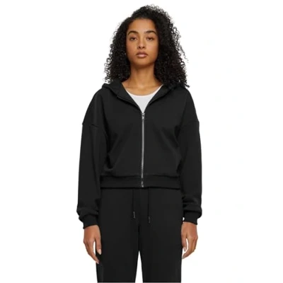 Afbeelding van Urban Classics Sweater met rits, Dames, Maat: 3XL, Black