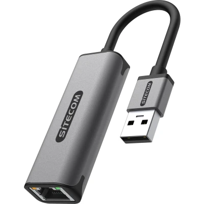 Afbeelding van Sitecom Adapter Usb a Naar Ethernet Zilver / Zwart (ad 1004)