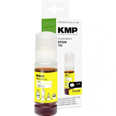 Afbeelding van KMP Navulinkt vervangt Epson 104, T00P4 Compatibel Geel E194 1648,0009