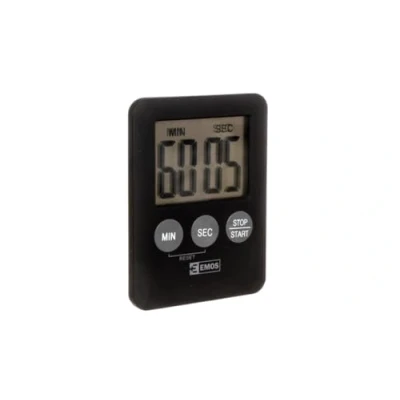 Afbeelding van EMOS Digitale keukenwekker met alarm en magneet, 7 x 55 70 mm, zwart