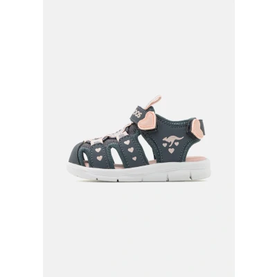 Afbeelding van Kangaroos Kmini Sandalen voor kinderen, Maat: 24, Grey/light pink Imitatieleer/ textiel