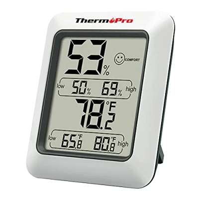 Afbeelding van ThermoPro TP50 Digitale hygrometer voor binnen, Kamerthermometer en vochtigheids temperatuurindicator monitor