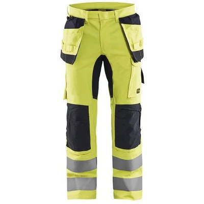 Image de Pantalon multinormes inhérent stretch jaune fluorescent/marine