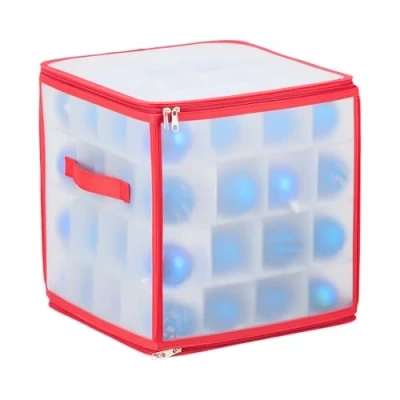Afbeelding van Relaxdays kerstballen opbergbox kerstversiering opbergdoos organizer