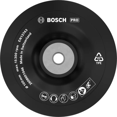 Afbeelding van Bosch Accessories 2608601046 Steunschijf, 100 mm, 15.300 omw/min Diameter mm
