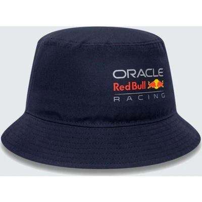 Afbeelding van New Era heren Bucket hoed met print in de kleur Donkerblauw, maat: S
