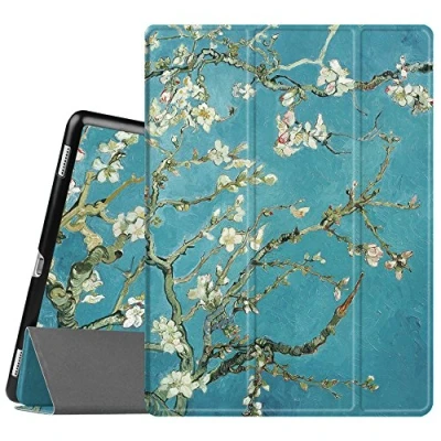 Afbeelding van Fintie beschermhoes voor iPad Pro 12,9 inch (2e en 1e generatie, model 2017 2015), ultradun, superlicht, standaard, met automatische slaap /waakfunctie (Z bloem)