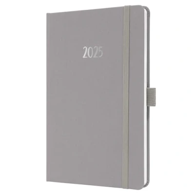 Afbeelding van Weekagenda Feel A5 2025 (NL/FR/EN/DU) Pearl Grey Hardcover