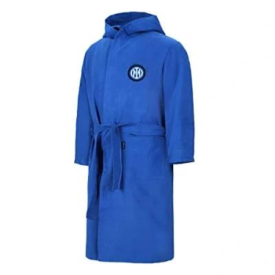 Afbeelding van Inter, Badjas van microvezel, I001, uniseks, volwassenen, lichtblauw, XL
