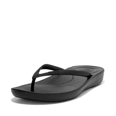 Afbeelding van Fitflop Iqushion Ergonomic Teenslippers, Dames, Maat: 42, All black Kunststof