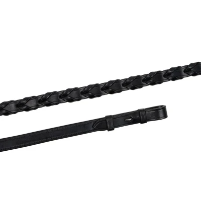 Image de Montar Rênes Laced Deco fr/h Leather Noir Cob
