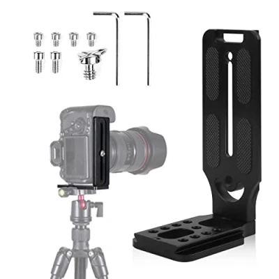 Afbeelding van Aicharynic L vormige houder Universele verticale voor DSLR camera Aluminium Compatibel met de meeste statieven / monopod cardanstabilisatoren