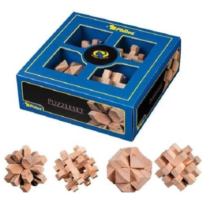 Afbeelding van Puzzelset, 4 houten puzzles