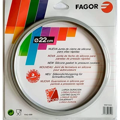 Afbeelding van Fagor Rubber voor snelkookpan Express M18804554, compatibel met een binnendiameter van 22 centimeter, siliconen, Ø cm, grijs