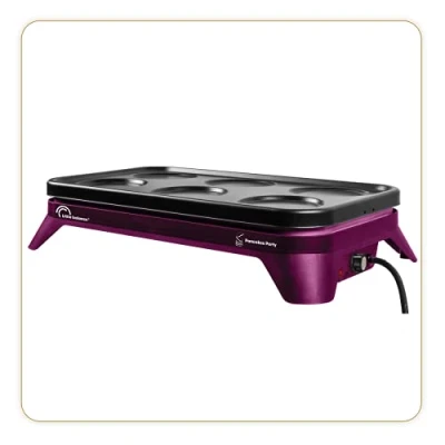 Afbeelding van LITTLE BALANCE 8498 Pancakes Party 1500 6, pannenkoekenmaker met afneembare plaat, 6 personen, W, pruim
