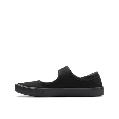 Afbeelding van Clarks Hopper GO Unisex Ballerina&#039;s met enkelbandjes voor kinderen, Maat: 27, Black Textiel