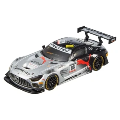 Afbeelding van Hot Wheels Premium Mercedes AMG GT3 Evo, replica verzamelauto schaal 1/43 met Real Riders banden, metalen carrosserie, om te verzamelen, tot 20 elements inbegrepen, speelgoed voor volwassenen, HMD44