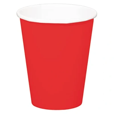 Afbeelding van Rode Bekers 350ml 8 stuks