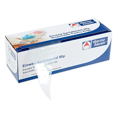 Afbeelding van thermohauser 100 stuks wegwerp spuitzakken (PE kunststof) Smoothy, transparant, 50 x 27,5 0,009 cm